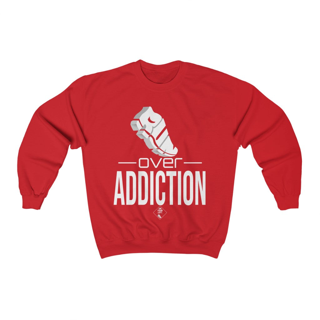 Unisex Heavy Blend™ Crewneck Sweatshirt: RUN over Addiction