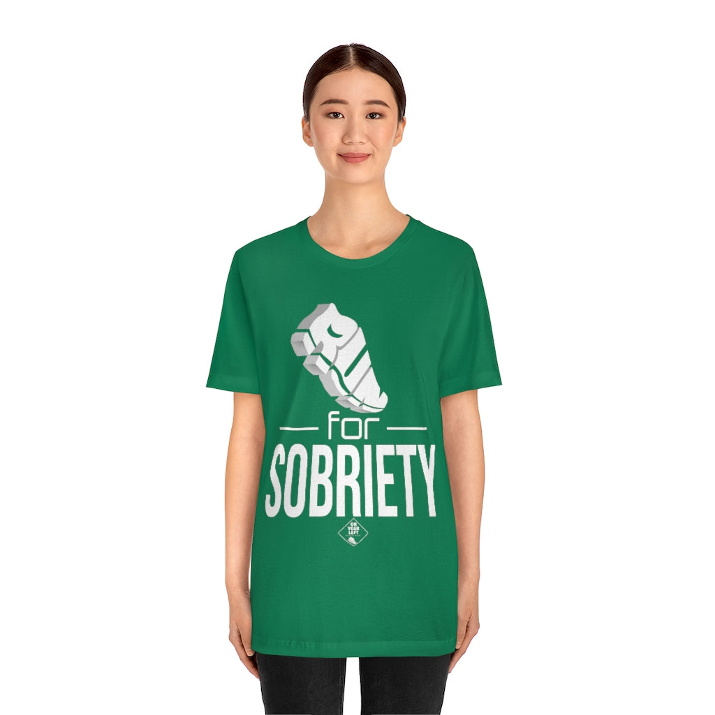 Unisex Jersey Short Sleeve Tee:  RUN for Sobriety