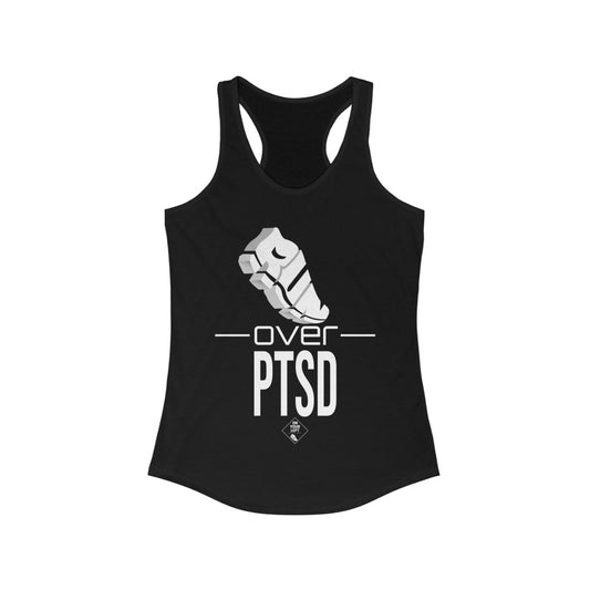 Women's Ideal Racerback Tank:  RUN over PTSD