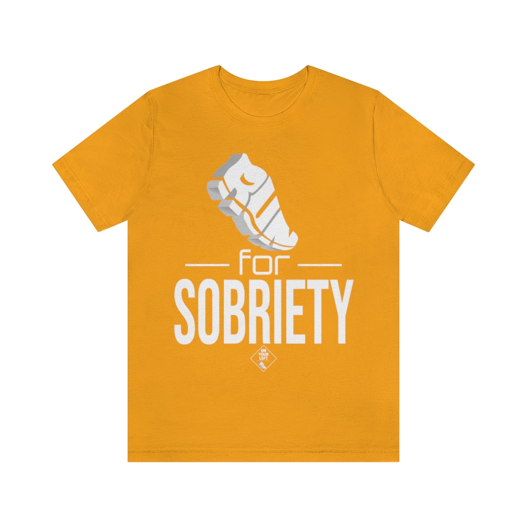 Unisex Jersey Short Sleeve Tee:  RUN for Sobriety