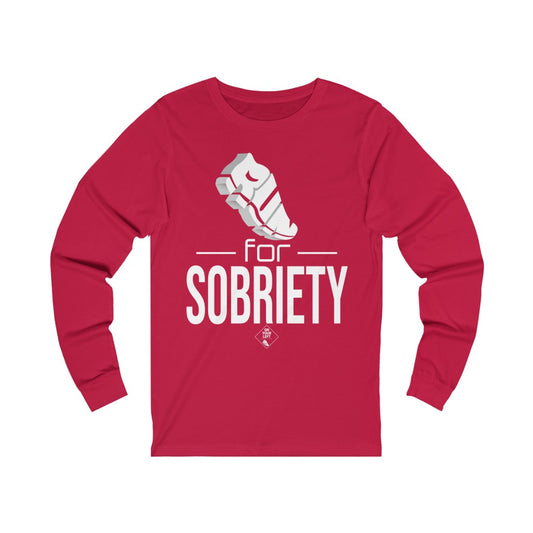 Unisex Jersey Long Sleeve Tee: RUN for Sobriety