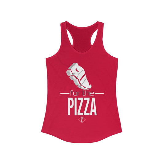 Women's Ideal Racerback Tank: RUN for the PIZZA