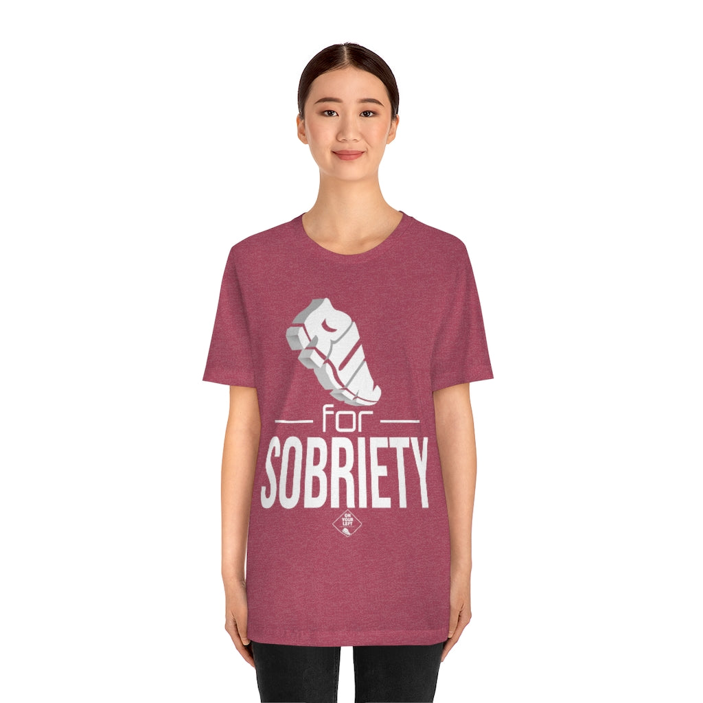 Unisex Jersey Short Sleeve Tee:  RUN for Sobriety