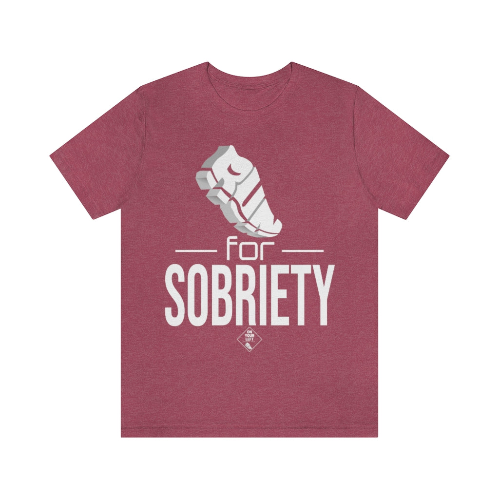 Unisex Jersey Short Sleeve Tee:  RUN for Sobriety