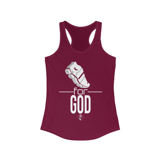 Women's Ideal Racerback Tank: RUN for GOD