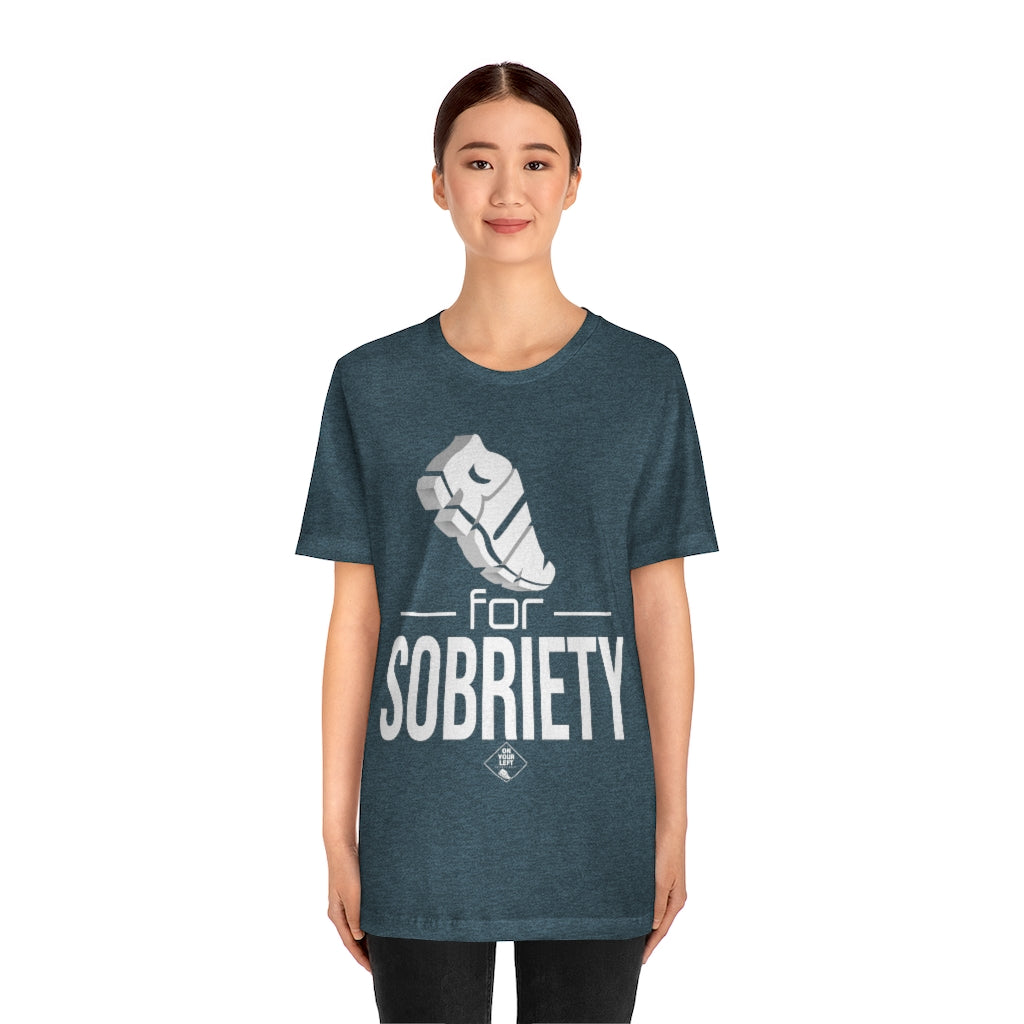 Unisex Jersey Short Sleeve Tee:  RUN for Sobriety