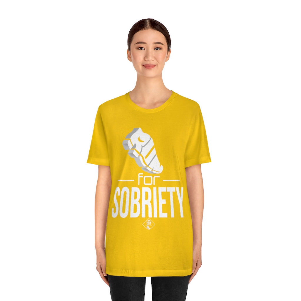 Unisex Jersey Short Sleeve Tee:  RUN for Sobriety