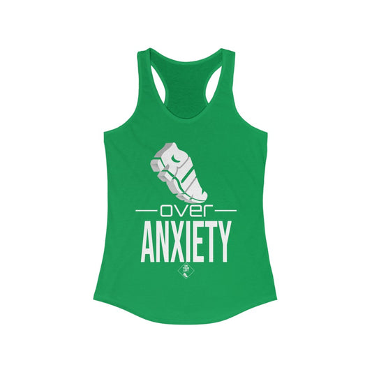 Women's Ideal Racerback Tank: RUN over Anxiety