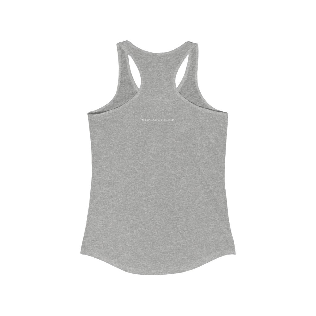 Women's Ideal Racerback Tank:  RUNNING - Cheaper Than Therapy