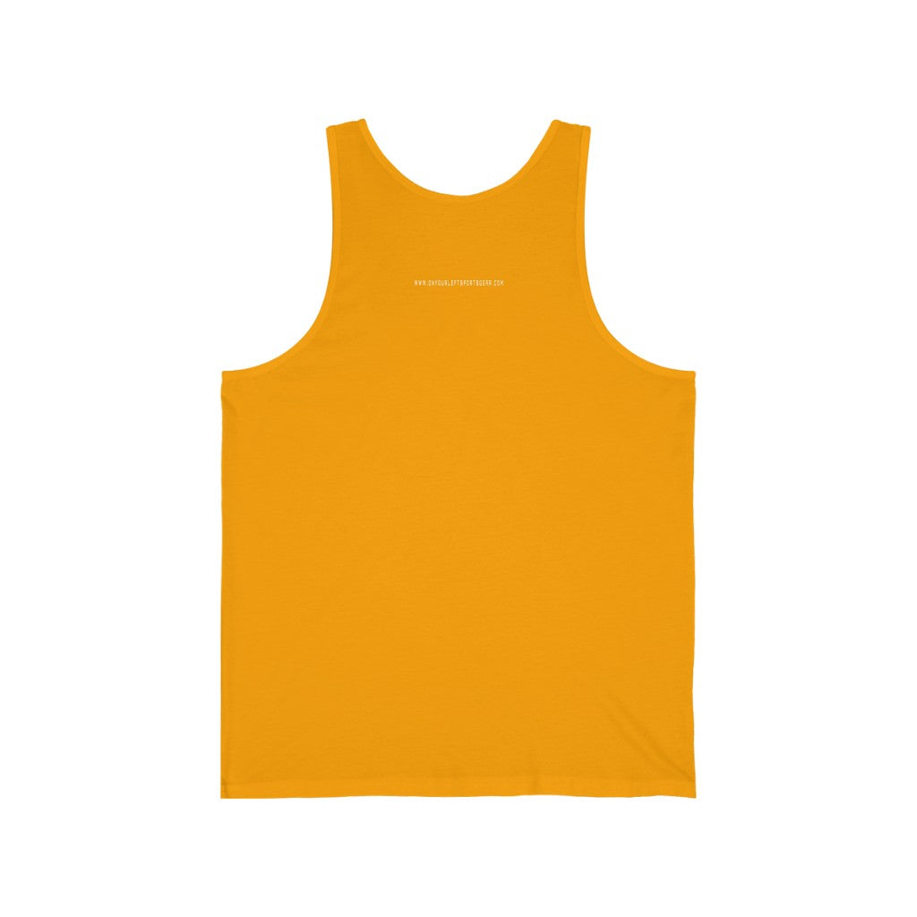 Unisex Jersey Tank: FASTER THAN EVERYONE ON THE COUCH